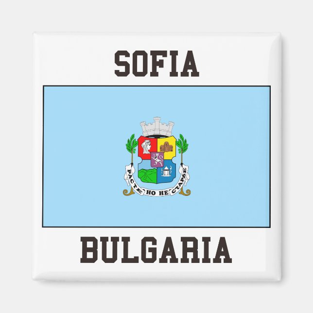 Imán Bandera de Sofia Bulgaria (Frente)