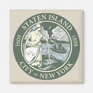 Imán Bandera de Staten Island (municipio de Nueva York)
