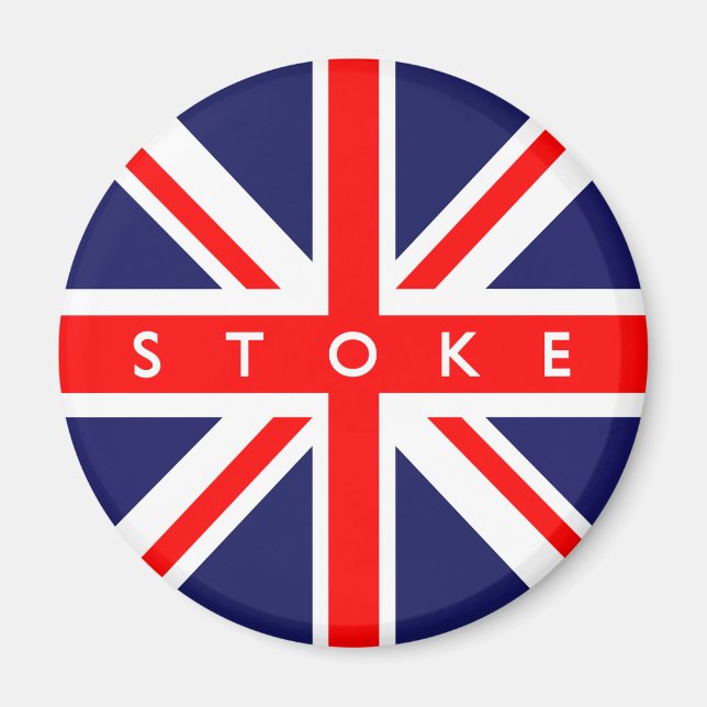 Imán Bandera de Stoke UK (Frente)