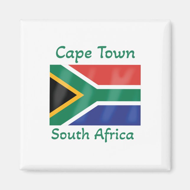 Imán Bandera de Sudáfrica en Ciudad del Cabo (Frente)