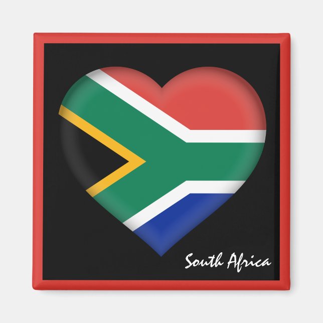 Imán Bandera de Sudáfrica y deportes de Heart Pretoria (Frente)