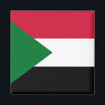 Imán Bandera de Sudán<br><div class="desc">Productos de bandera mundial de personalizable - Por favor,  no dude en añadir su propio texto.</div>