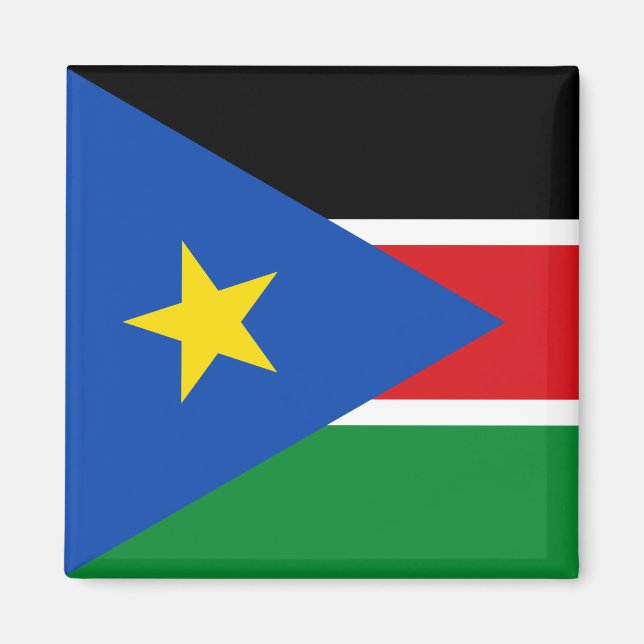 Imán Bandera de Sudán del Sur (África) (Frente)