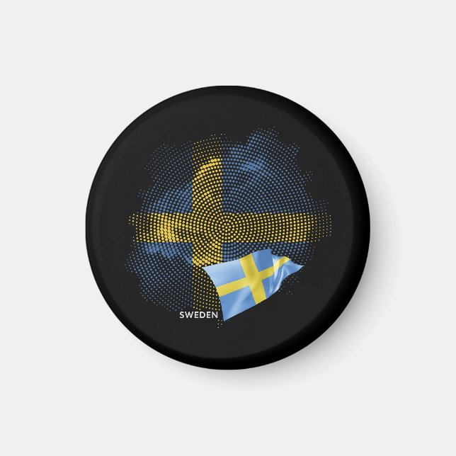 Imán bandera de Suecia (Frente)