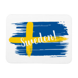 Imán Bandera de Suecia de pincel artístico