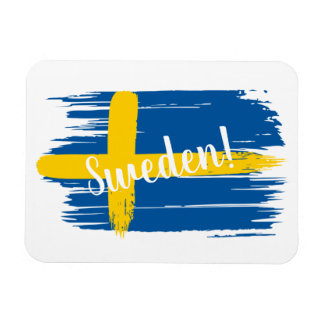 Imán Bandera de Suecia de pincel artístico