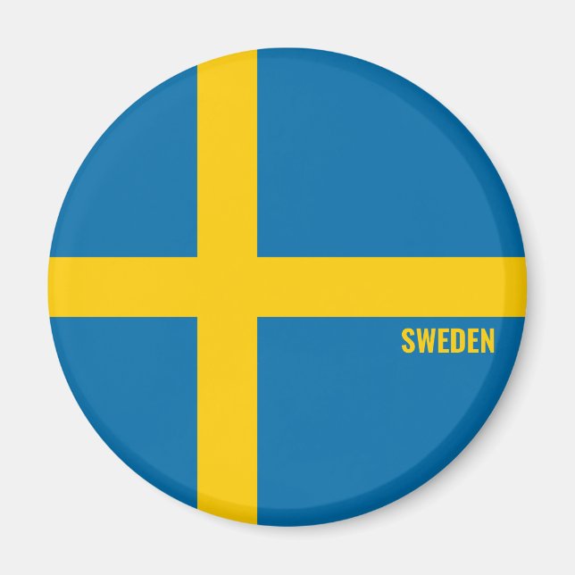 Imán Bandera de Suecia encantadora patriótica (Frente)