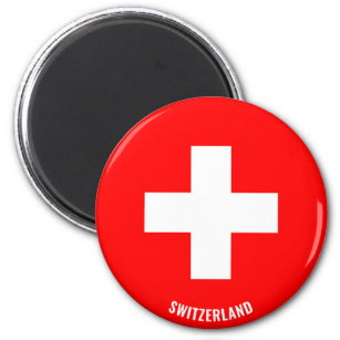 Imán Bandera de Suiza Encantadora Patriótica