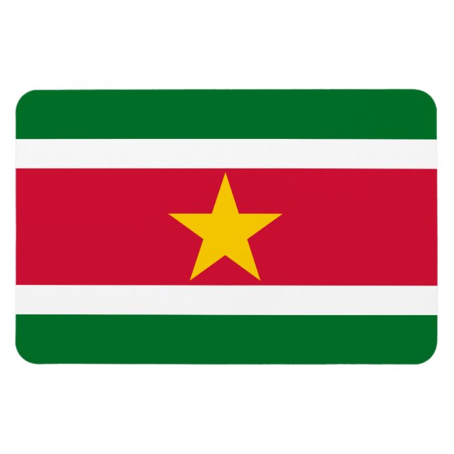 Imán Bandera de Surinam (Horizontal)