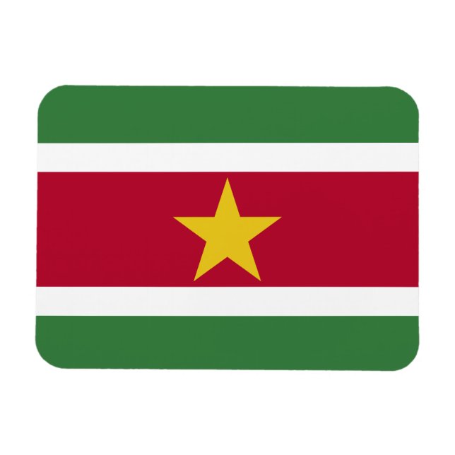 Imán Bandera de Surinam (Horizontal)