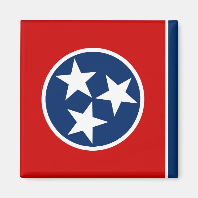 Imán Bandera de Tennessee y Tennessee, vacaciones y dep (Frente)