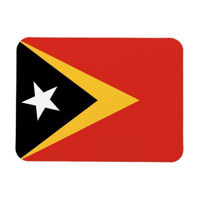 Imán Bandera de Timor Oriental (Horizontal)