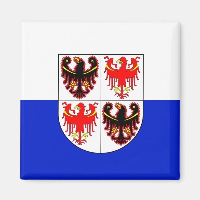 Imán Bandera de Trentino-Alto Adige (Italia) (Frente)