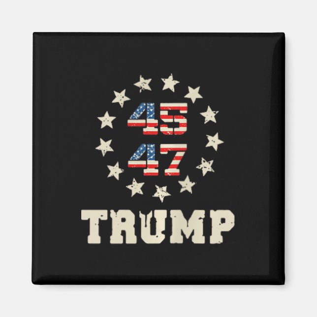 Imán Bandera de Trump 2024 (de espaldas) para recuperar (Frente)