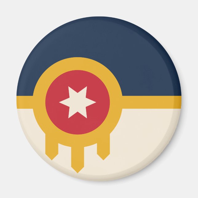 Imán Bandera de Tulsa (Oklahoma) (Frente)