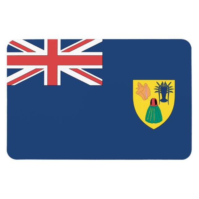 Imán Bandera de Turcas y Caicos (Horizontal)