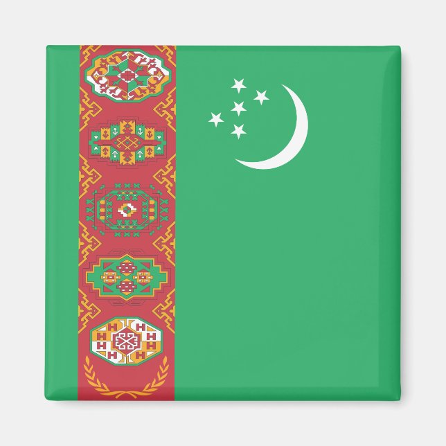 Imán Bandera de Turkmenistán (Frente)