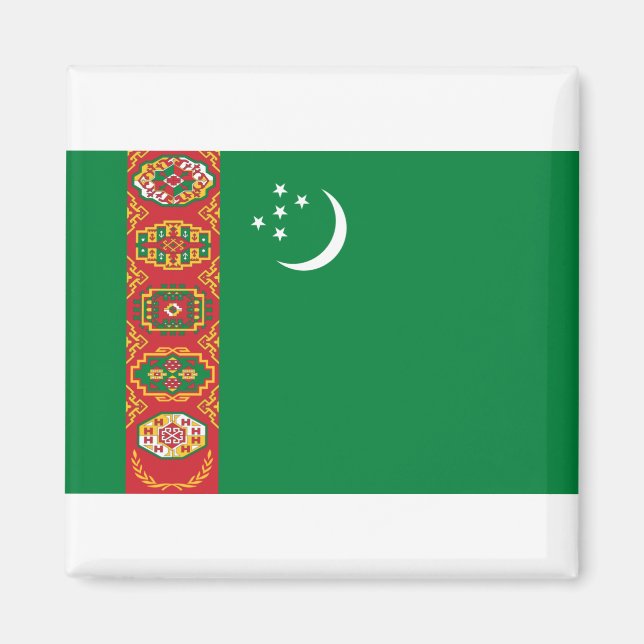 Imán Bandera de Turkmenistán (Frente)