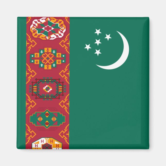 Imán bandera de turkmenistán (Frente)