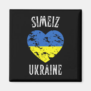 Imán Bandera de Ucrania Corazón Ciudad Simeiz