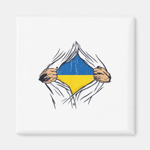 Imán Bandera de Ucrania para los ucranianos con orgullo