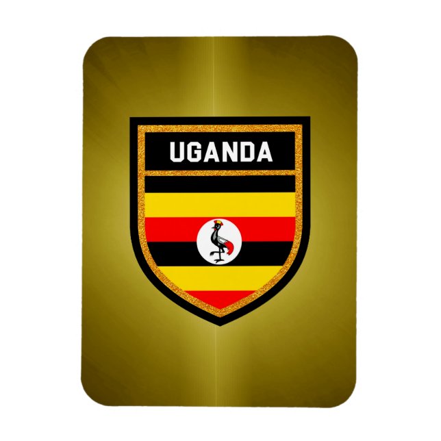 Imán Bandera de Uganda (Vertical)