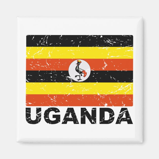 Imán Bandera de Uganda de época (Frente)