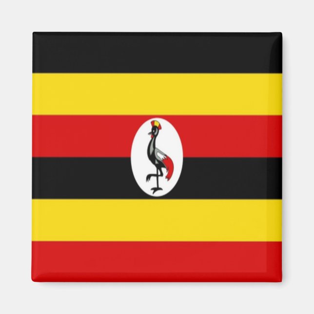 Imán Bandera de UGANDA para el grupo UG001, África, Fri (Frente)