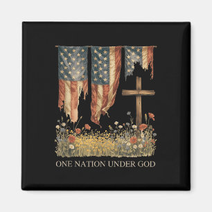 Imán Bandera de una nación bajo Dios 4 de julio patriot
