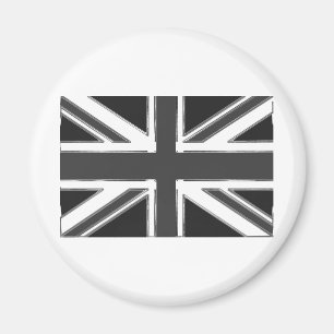 Imán Bandera de Union Jack del Reino Unido - Cromado