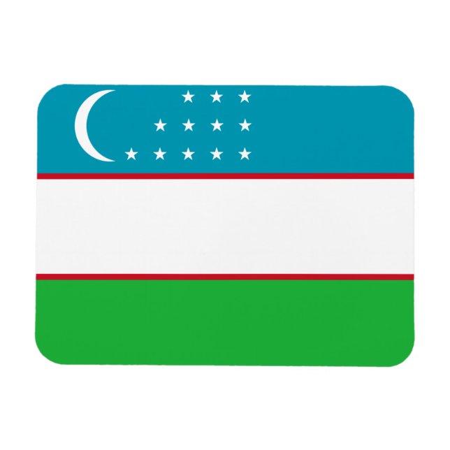 Imán Bandera de Uzbekistán (Horizontal)