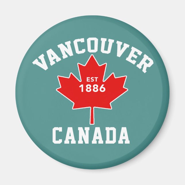 Imán Bandera de Vancouver Est 1886 Día de la Independen (Frente)