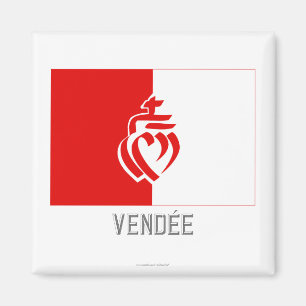 Imán Bandera de Vendée con nombre