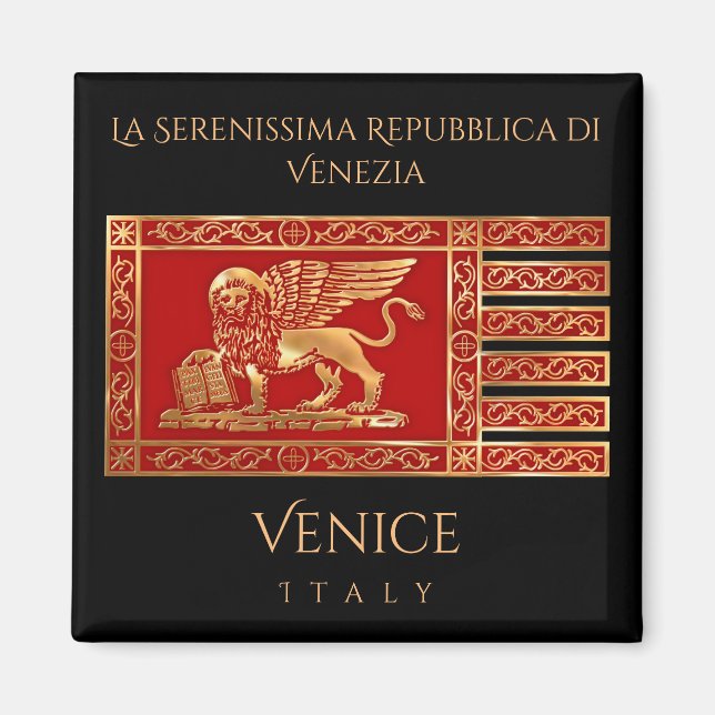 Imán Bandera de Venecia, Italia (Frente)
