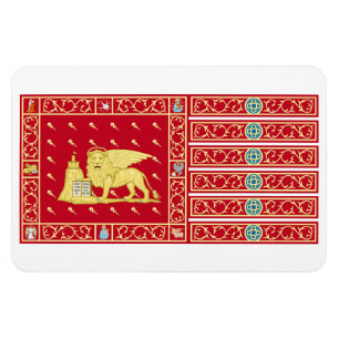 Imán Bandera de Venecia, Italia (Venezia, Véneto, Itali