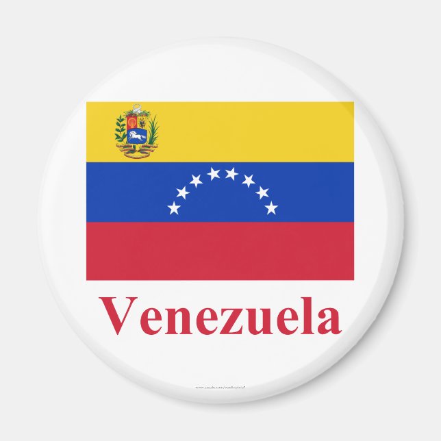 Imán Bandera de Venezuela con nombre (Frente)