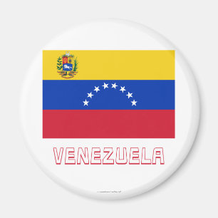Imán Bandera de Venezuela con nombre