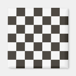 Imán Bandera de verificación (negro y blanco) (patrón d