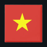 Imán Bandera de Vietnam (vietnamita)<br><div class="desc">Productos de bandera mundial de personalizable - Por favor, no dude en añadir su propio texto.</div>