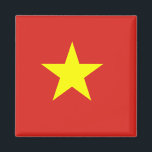 Imán Bandera de Vietnam (vietnamita)<br><div class="desc">Productos de bandera mundial de personalizable - Por favor,  no dude en añadir su propio texto.</div>