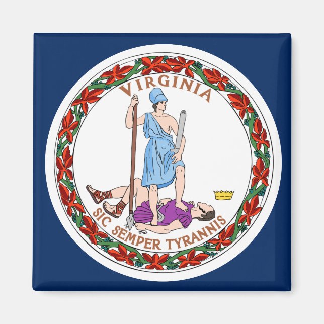 Imán Bandera de Virginia (Frente)