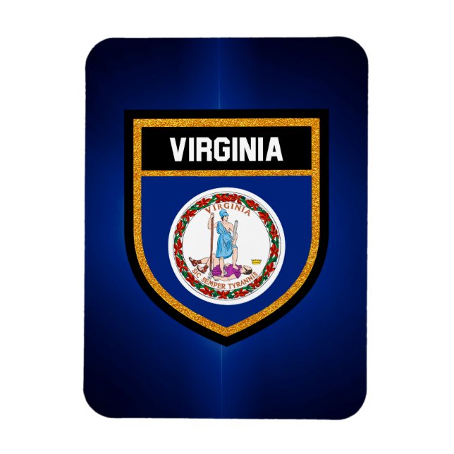 Imán Bandera de Virginia (Vertical)