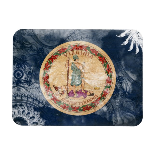 Imán Bandera de Virginia (Horizontal)