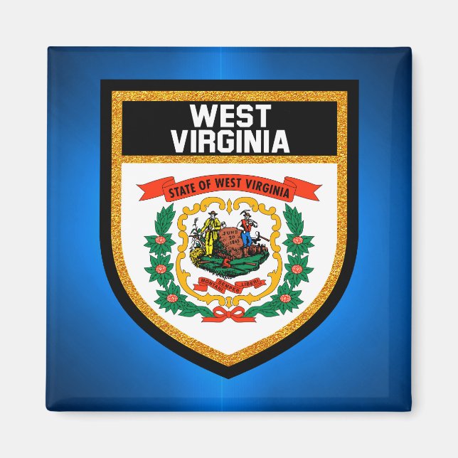 Imán Bandera de Virginia Occidental (Frente)