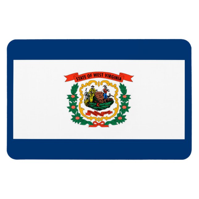 Imán Bandera de Virginia Occidental (Horizontal)