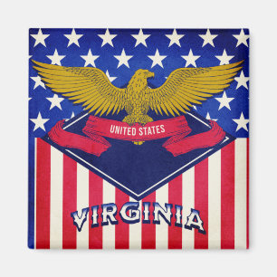 Imán Bandera de Virginia USA