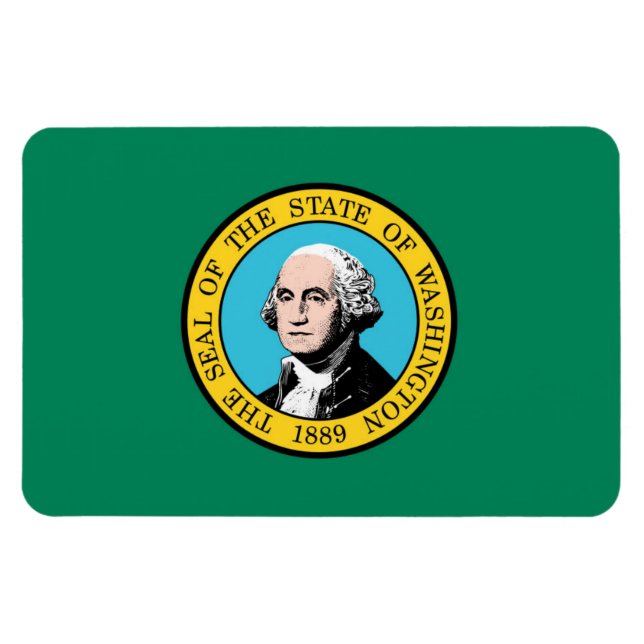 Imán Bandera de Washington (Horizontal)