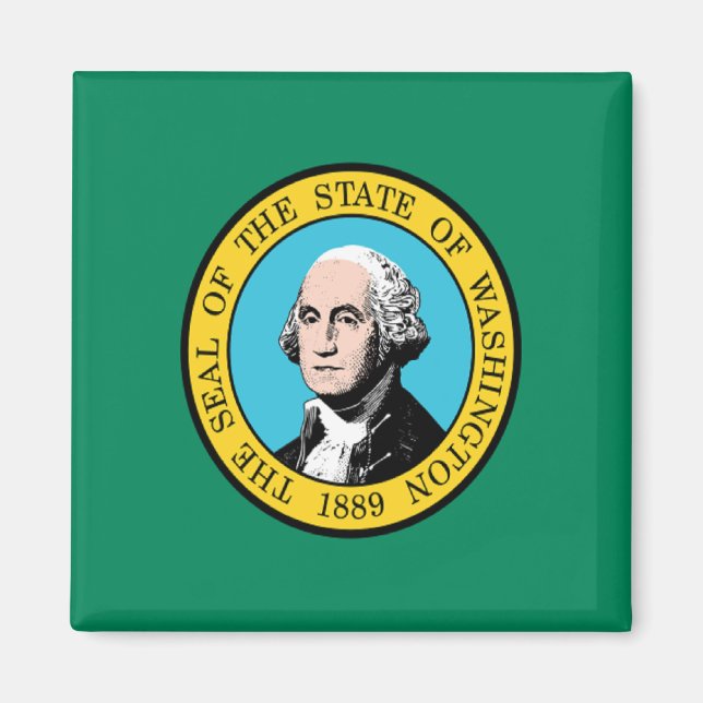 Imán Bandera de Washington (Frente)