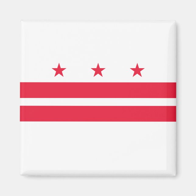 Imán Bandera de Washington D.C. (Distrito de Columbia) (Frente)