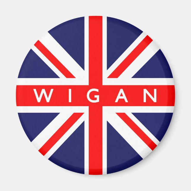 Imán Bandera de Wigan UK (Frente)